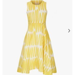 Kiton Abstract Print Sleeveless Midi Dress
